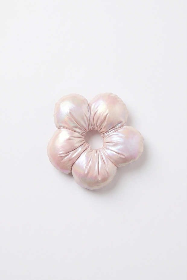 Mink Shiny Flower Model Elastic Bun Hairpin