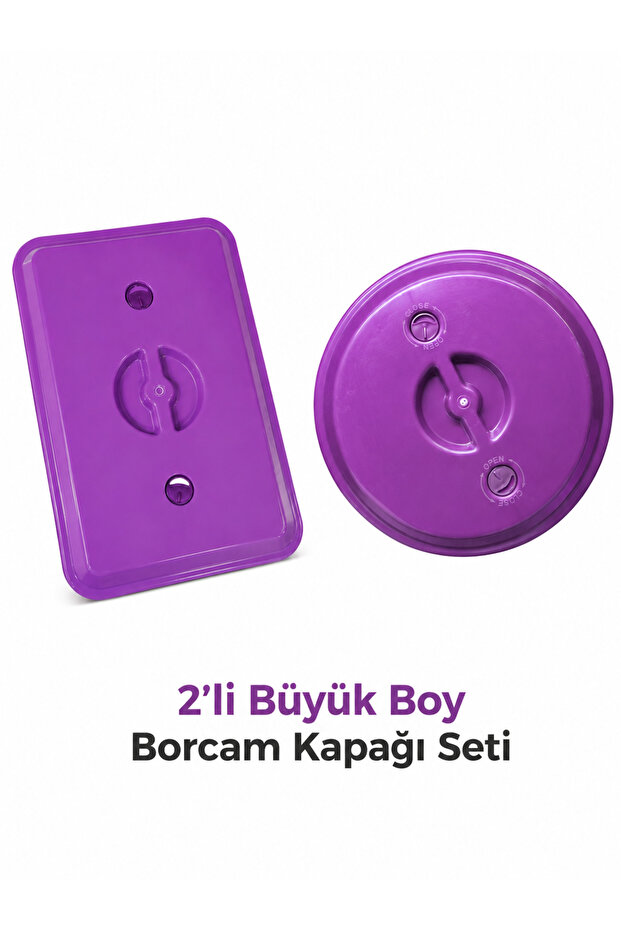 Plastic Large Size Rectangular and Round Cupboard Lid Set of 2