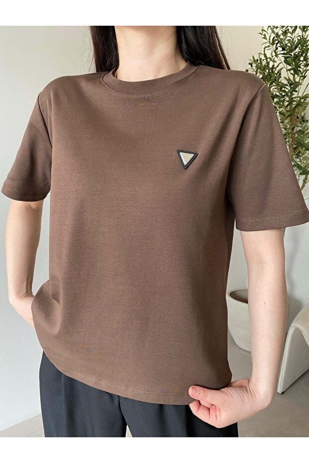 Coffee Triangle Brand Model Basic T-Shirt