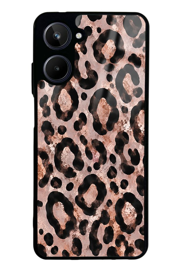 Realme 10 Rose Gold Leopard Design Glossy Phone Case