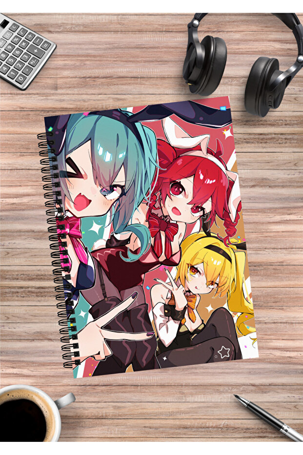 Kasane Teto Hatsune Miku Neru Anime Spiral Notebook A5 (50 Sheets)