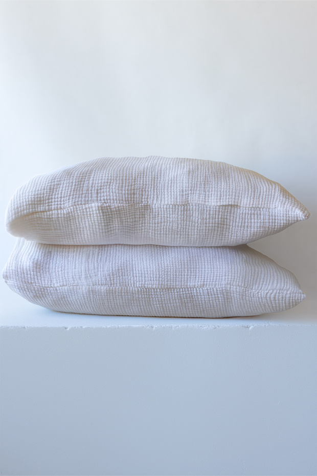 4 Layer Muslin Pillowcase Set of 2 50X70 cm 100% Cotton Breathable