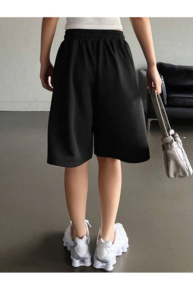 Μαύρο Elas Basic Unisex Φαρδύ Σορτς - 2