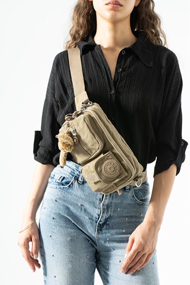 Unisex Waist Bag Free Bag Clinker Fabric Postman Shoulder Bag Functional Use Cross Strap
