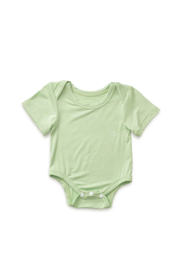 Organic Bamboo Spandex Bodysuit- Light Mint