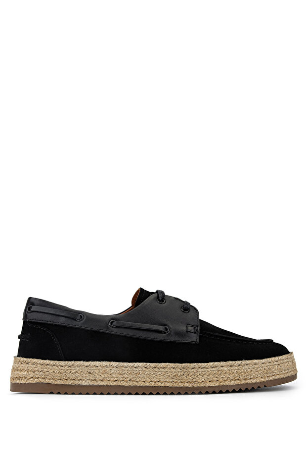 Men's Genuine Leather Black Casual Shoes