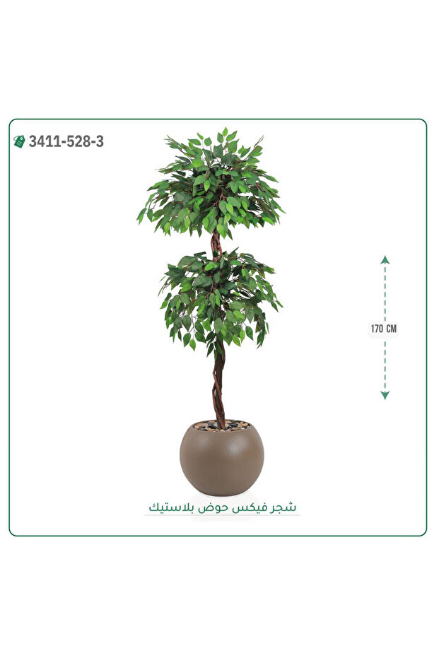 شجر فيكس صناعية حوض بلاستيك { ارتفاع 170 سم }