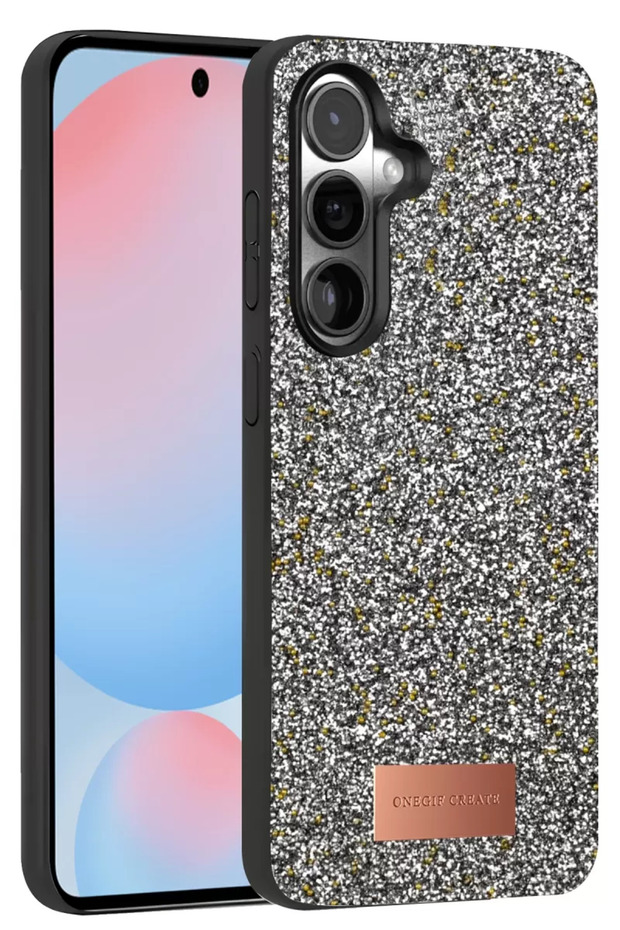 Onegif Samsung Galaxy S24 Compatible Bright Glitter Cover - Gold