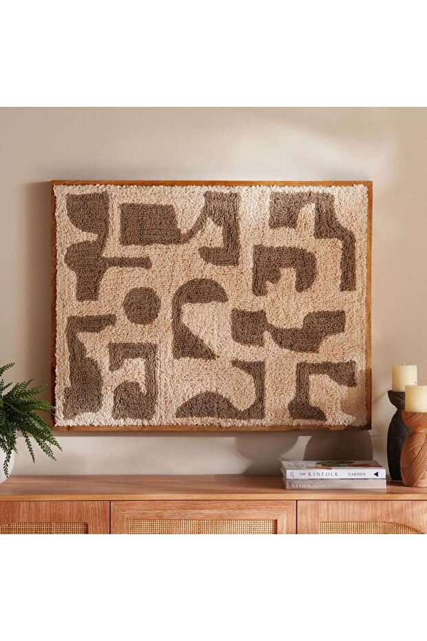 Vora Handmade Wooden Framed Wall Art 70x90cm - Coffee