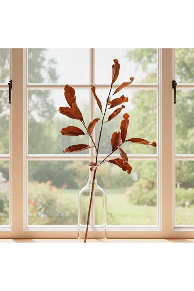 Yulan Leaves Artificial Stem H101cm - Brown