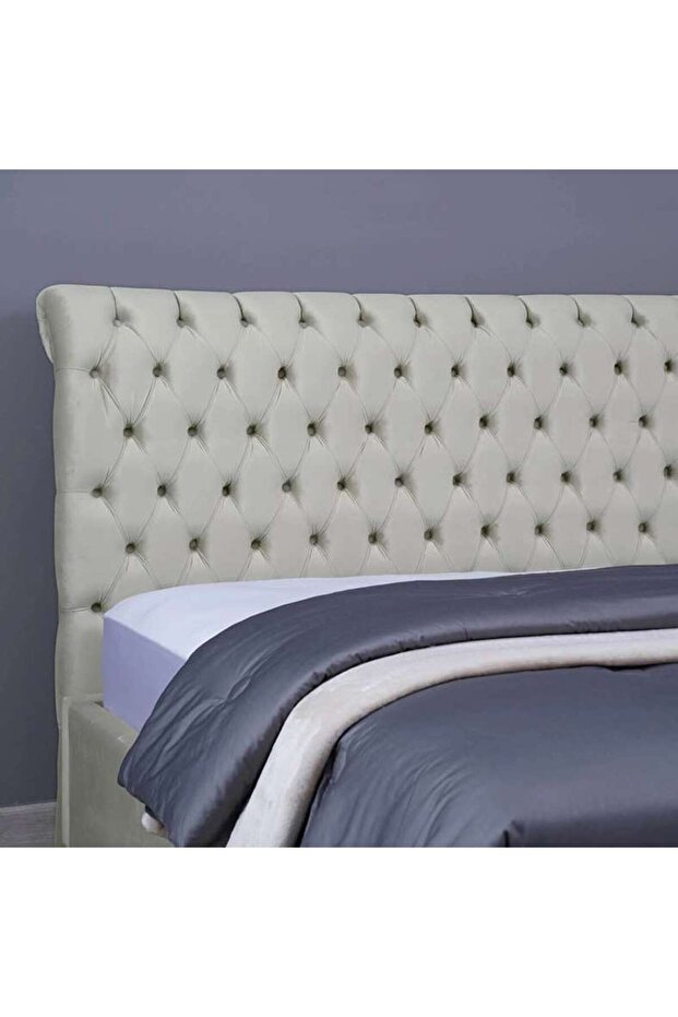 AURORA HEADBOARD VELVET WHITE L-200 : H-125 CM