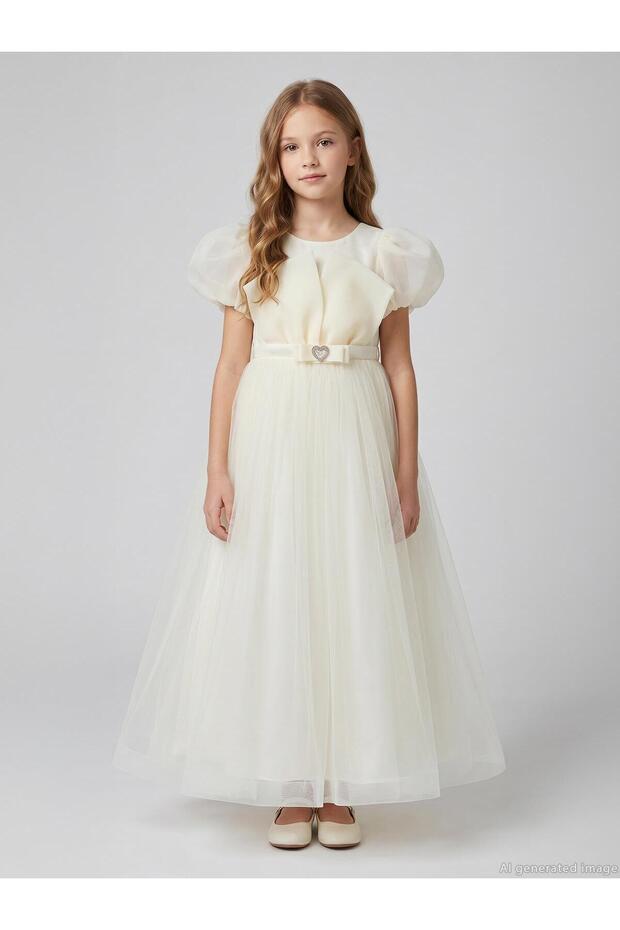 Evening Dress for Ages 6-14 - Yellow