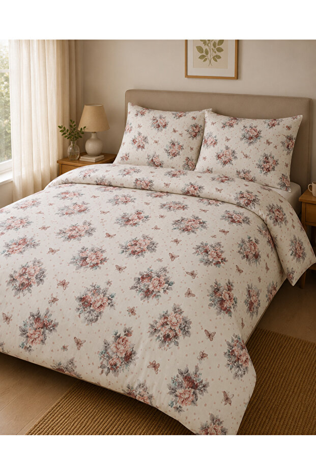 100% Cotton 59 Threads Reinforced Double Bedding Cover (the Package Contents Only the Bedding!)