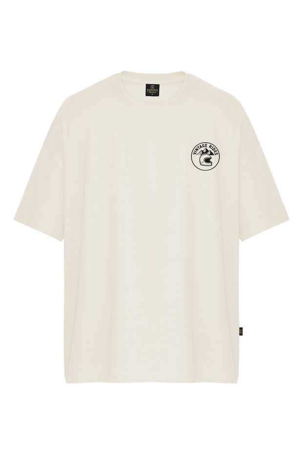 Oversize Vintage Rides Printed Short Sleeve T-Shirt