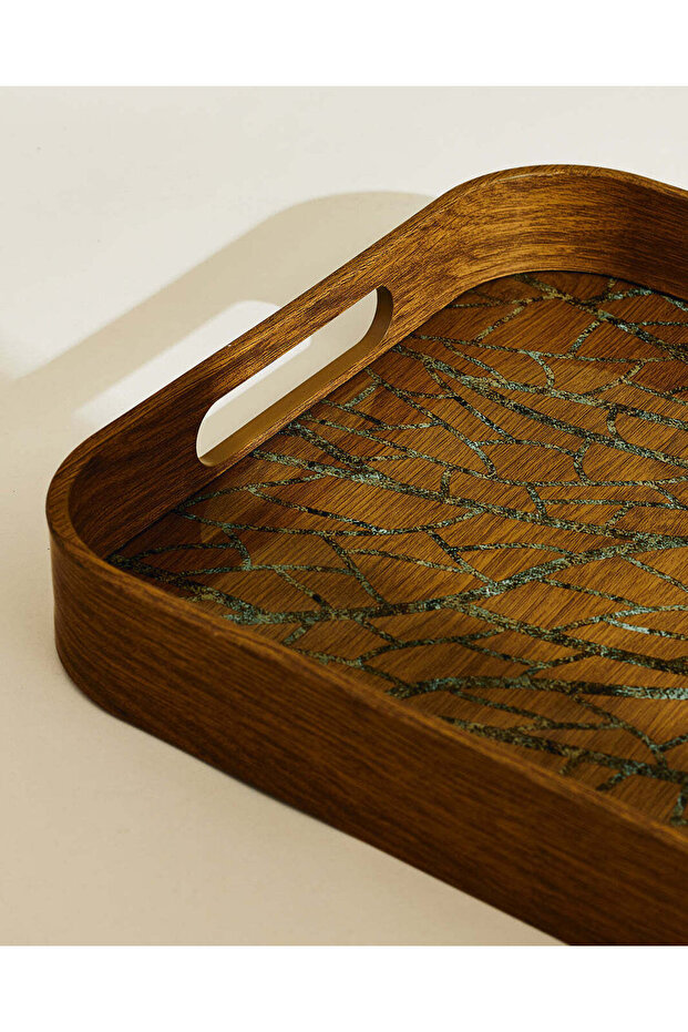 Brown Textured Serving Tray - 4