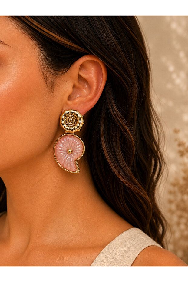Marina Pink Seashell Earrings