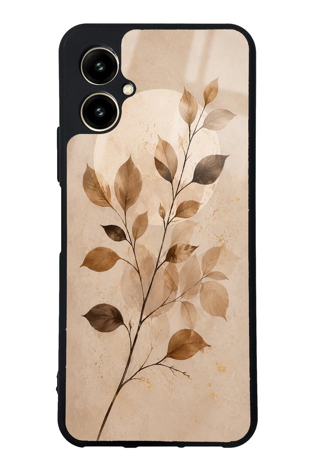 Omix X5 Autumn Minimal Leaf Design Glossy Phone Case