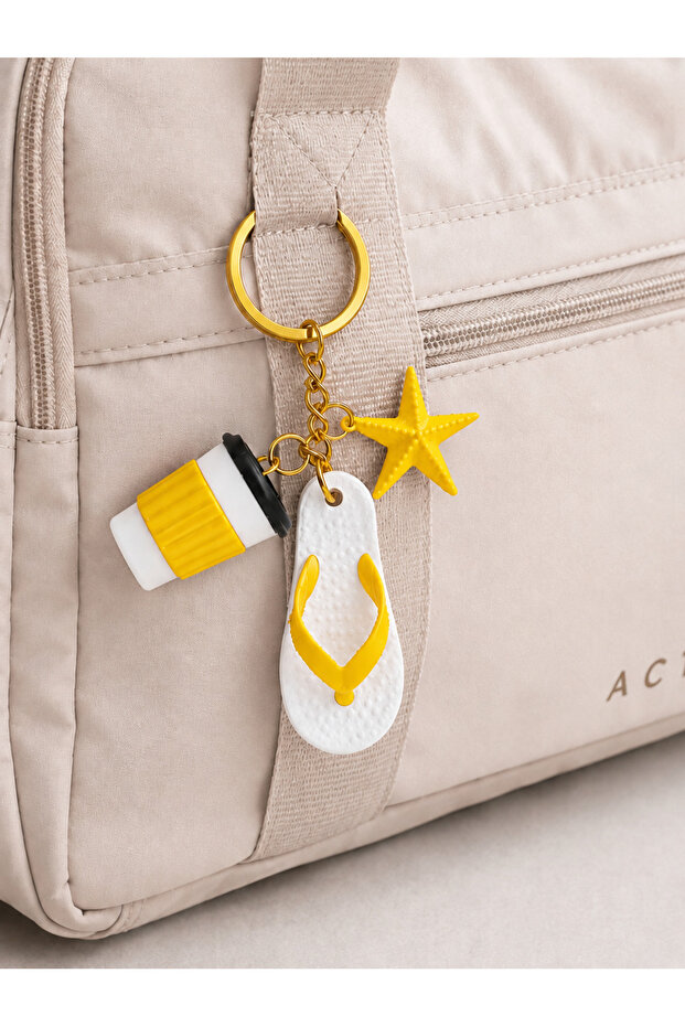3-Piece Bag Charm and Keychain Set.