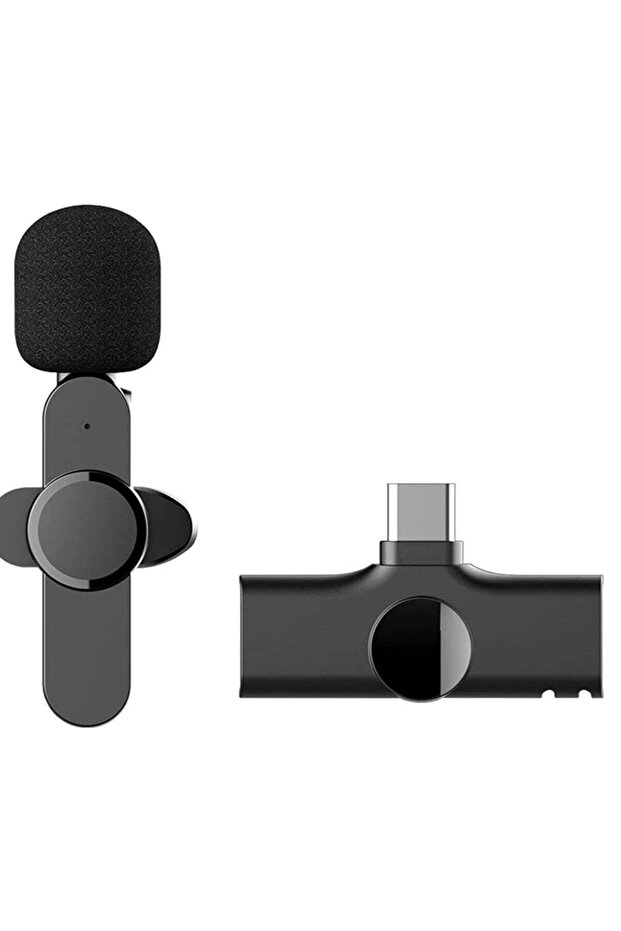Mini USB-C Android Plug-Play Lapel Mic Wireless Lavalier Microphone for Live Stream Vloggers Interview Auto-syncs Clip-on Lapel