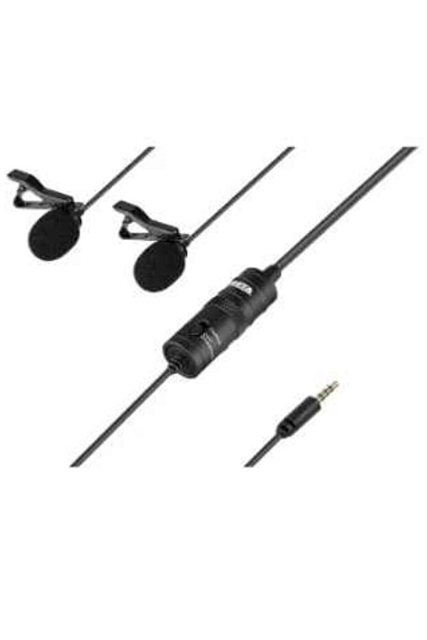 M1DM Dual Lavalier Microphone Black
