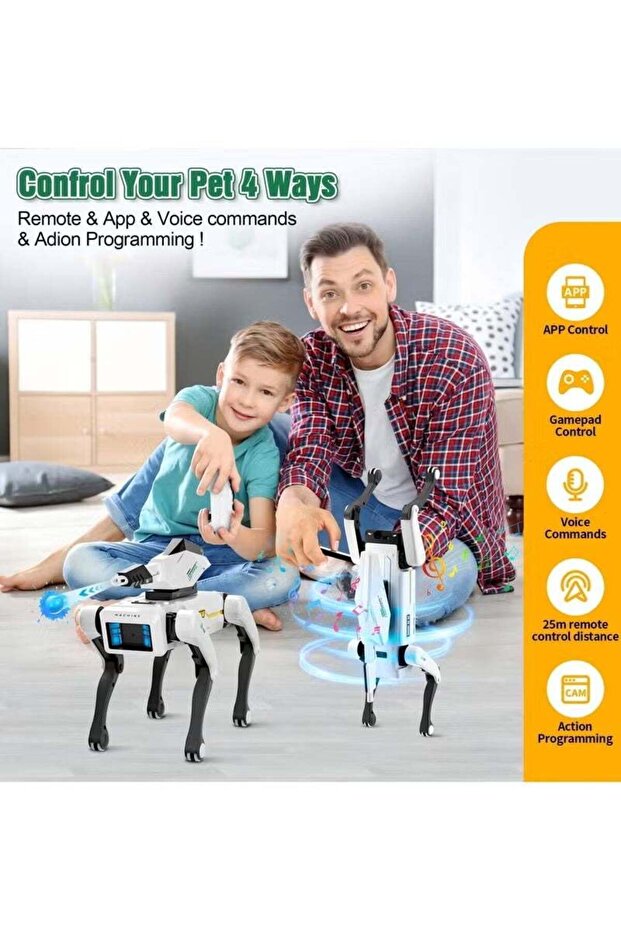Smart Robotic Dog with Voice Command & App Programming, Interactive Walking Dancing Robot Toy - 2