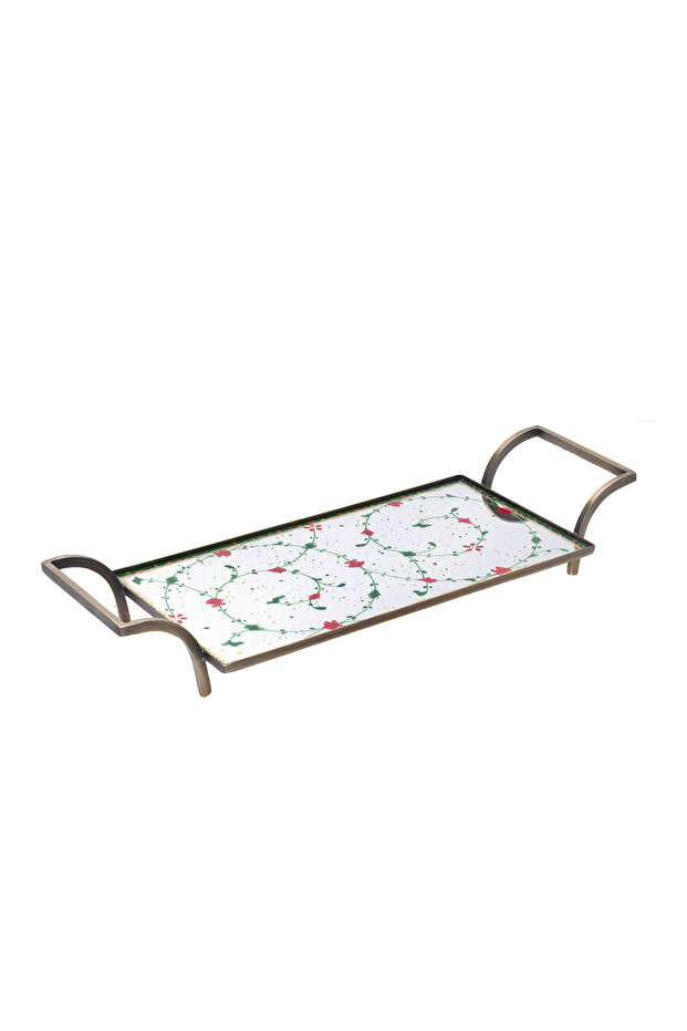 Haliç Handcrafted Pattern Tray 15X30 Cm, Stylish Serving Tray