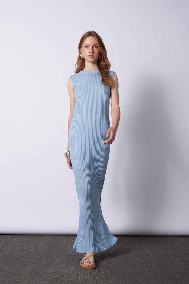 Women's Knitwear Dress Baby Blue