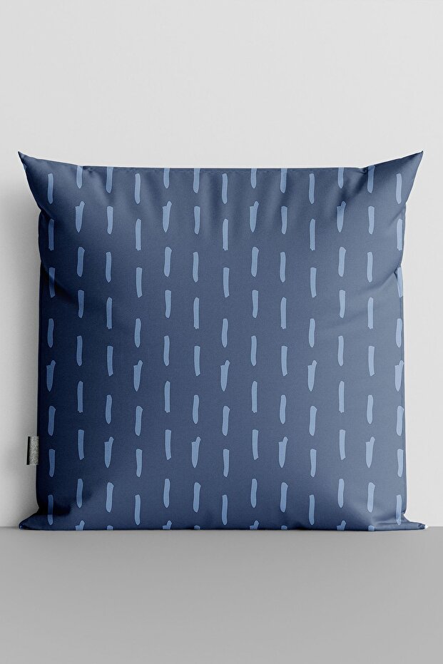 Blue Lines Double Sided Digital Printed Pillow Throw Pillow Cover-1316
