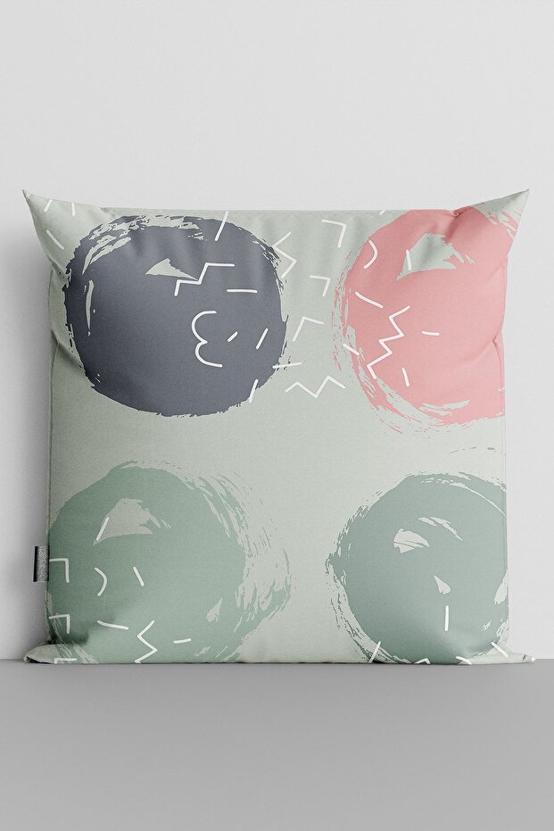 Colorful Big Dots Double Sided Digital Printed Pillow Throw Pillow Cover-1399