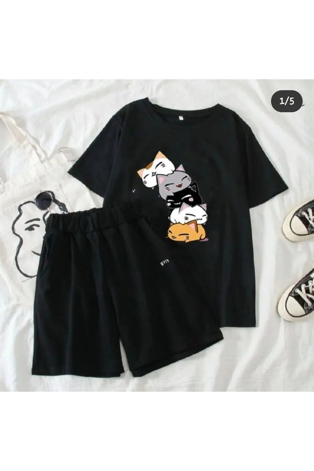 Unisex Oversize Shorts Set Short Sleeve T-Shirt Comfortable Fit Summer Casual Sports