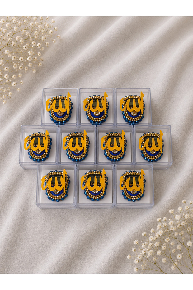 Mika Boxed Stone Zikirmatik with the Word Allah, 10 Pieces