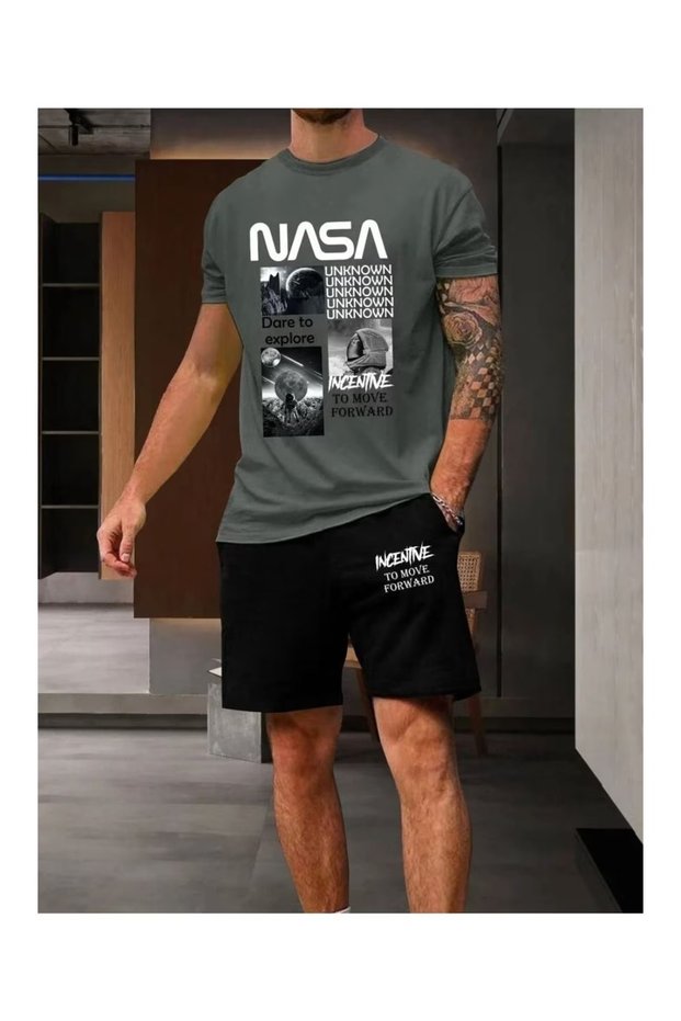 Unisex Oversize Shorts Set Short Sleeve T-Shirt Comfortable Fit Summer Casual Sports