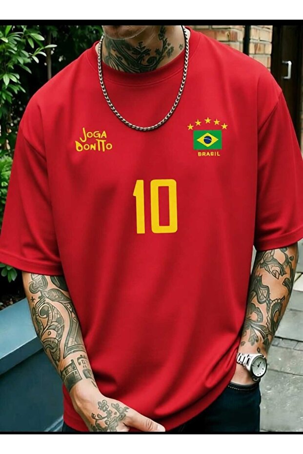 Brazil 10 Printed Oversize Cotton T-Shirt