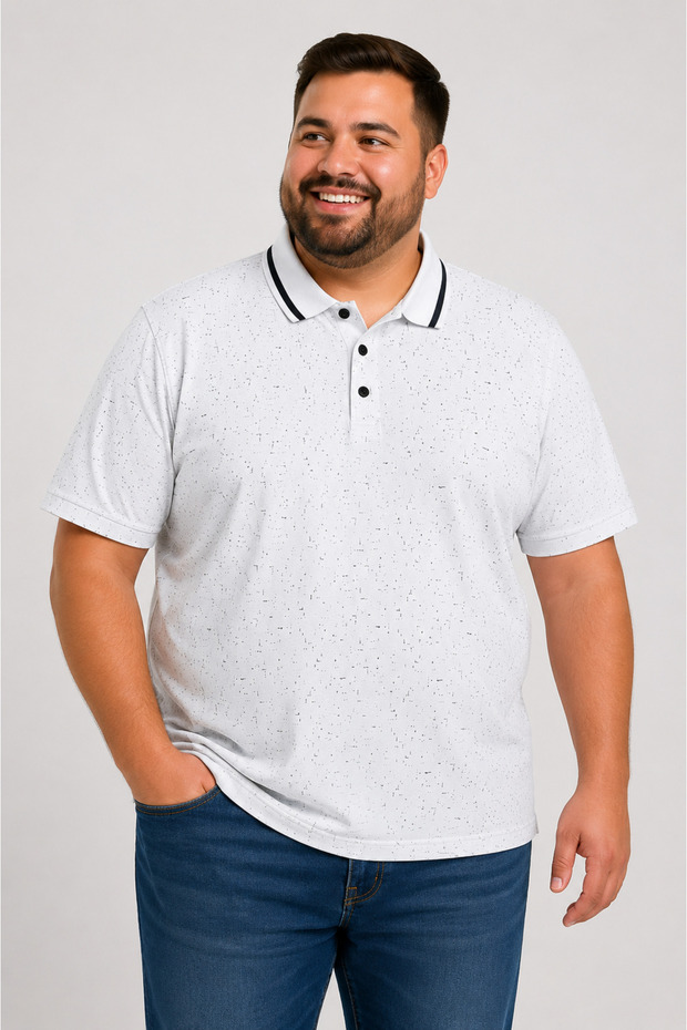Large Size Cotton Comfortable Fit Daily Use Polo Collar Men's T-Shirt