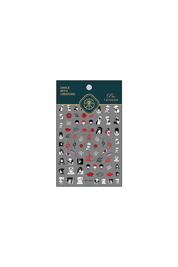 Bandai DP-056 1PCS 5D Relief Naruto Nail Stickers Kunai Sharingan Blade Self-Adhesive Nail Art Acces