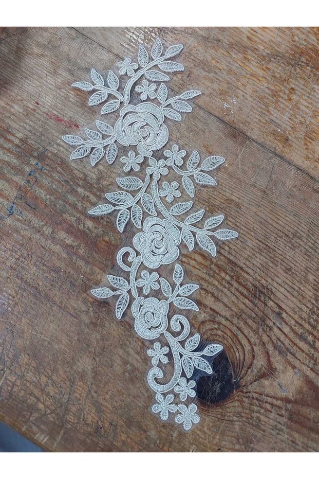 Applique French Guipure Lace 15X35 cm 1 Piece, Lace, Handmade