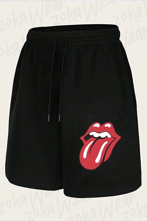 Unisex the Rolling Stones X2 Design Printed Shorts