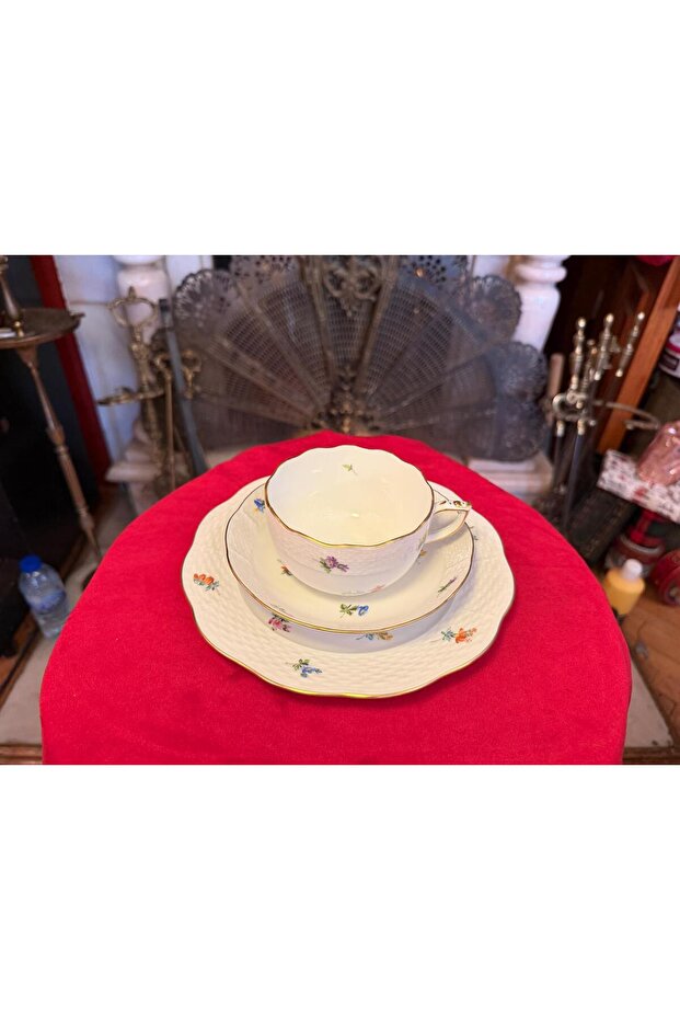 Herend Trio - Tea Coffee Cup Saucer and Cake Plate