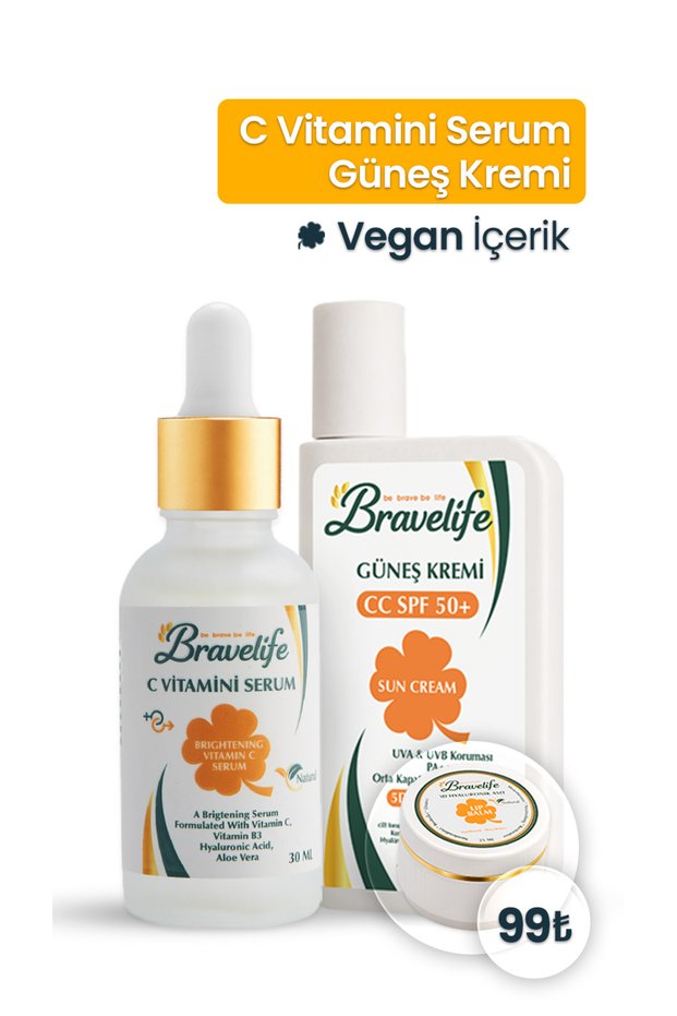 Moisturizing Nourishing Brightening Aloe Vera Vegan Vitamin C Serum Sunscreen Cream-Nourishing Lip Balm