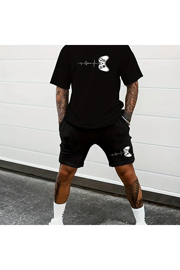 Summer Collection New Arrival T-Shirt & Shorts Set Printed Pattern Lightweight & Cool Fabric for All-Day Comfort