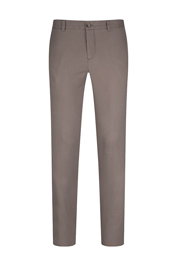 Mink Relaxed Cut Cotton Jogger Pants with Side Pockets