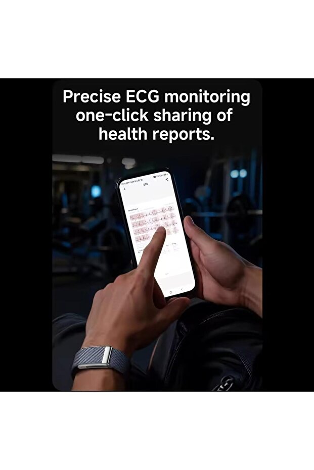 Faceless Smart ECG & PPG Fitness Band for Men & Women - Black