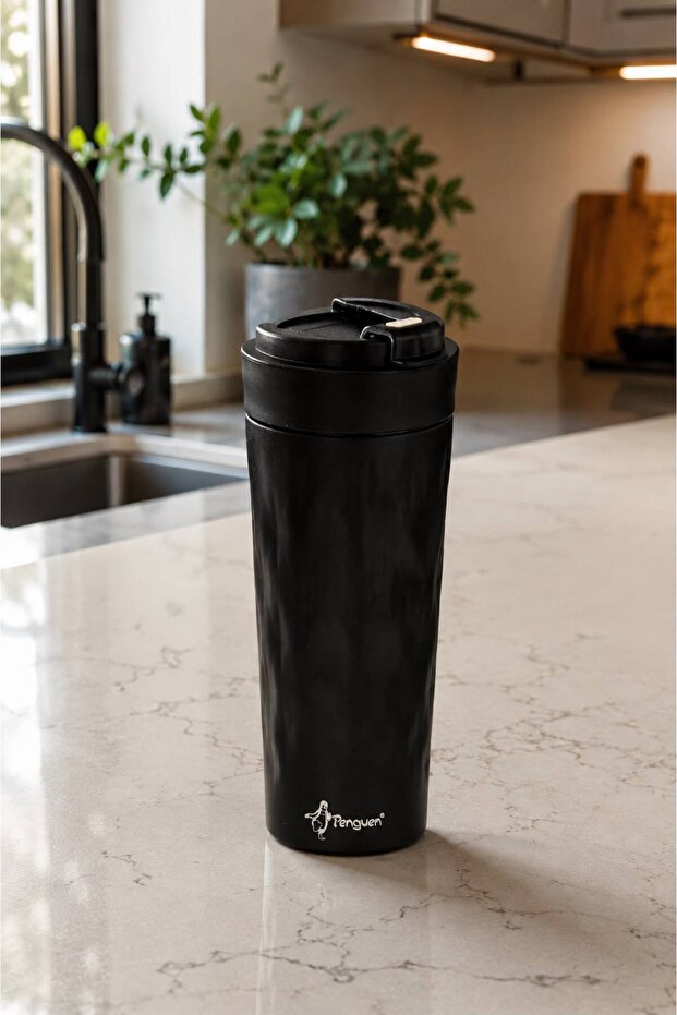 500 ml Double-Wall Vacuum Stainless Steel Thermos Cup - Leak-Proof Lid, Hot & Cold Beverage Thermos, Bpa Free, Car Cup Holder Compatible