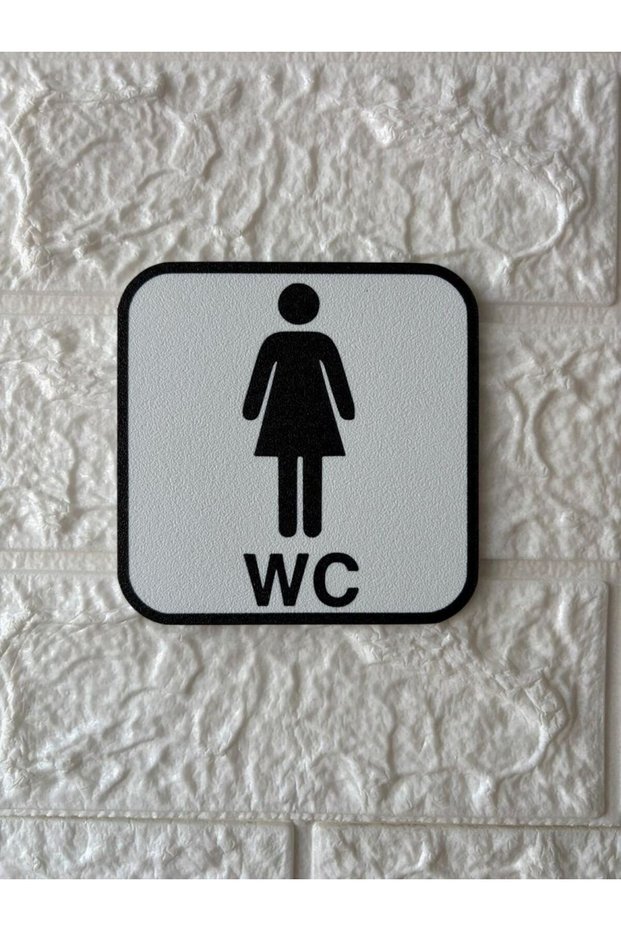 Wc Door Sign Female Toilet Direction Guide