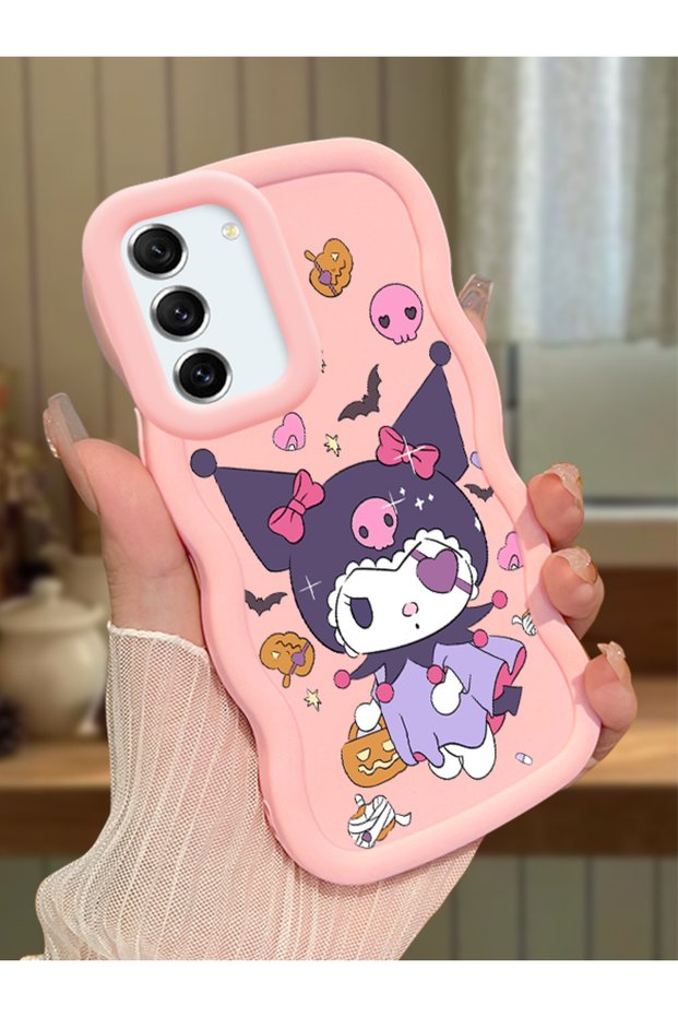 Samsung Galaxy S21 Fe Compatible Case Camera Protector Pink Silicone Couple Phone Case Cartoon Pattern