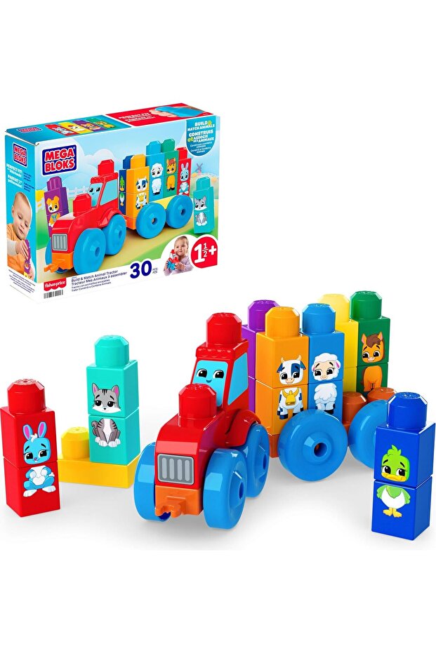 Build & Match Animal Tractor, 30 Pieces