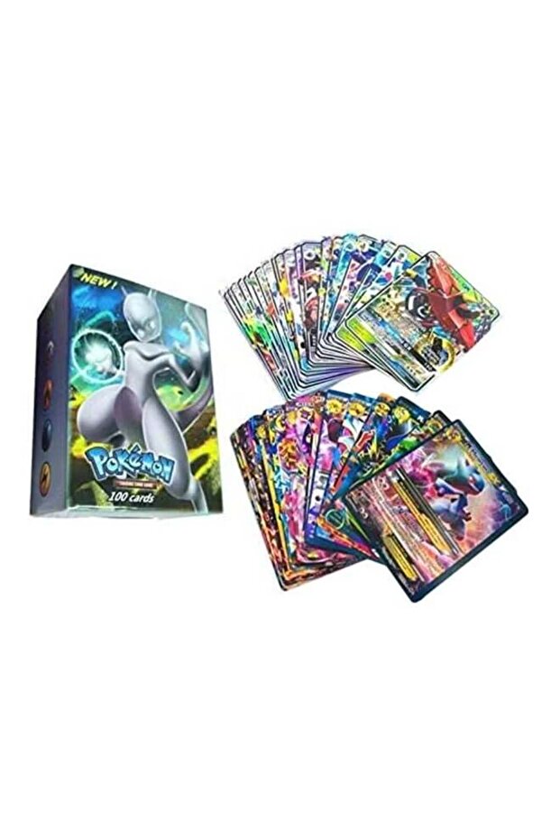 100-Piece EX GX Mega Trainer Energy Cards -Multicolour 5x5x12cm