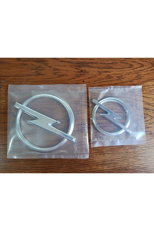 Front Grille Emblem and Rear Trunk Badge Chrome Logo Set Compatible with Opel Astra g 1998-2004 Years