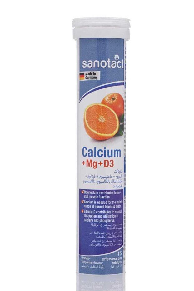 Calcium + Mg + Vitamin D3 - 15 Effervescent Orange Tablets