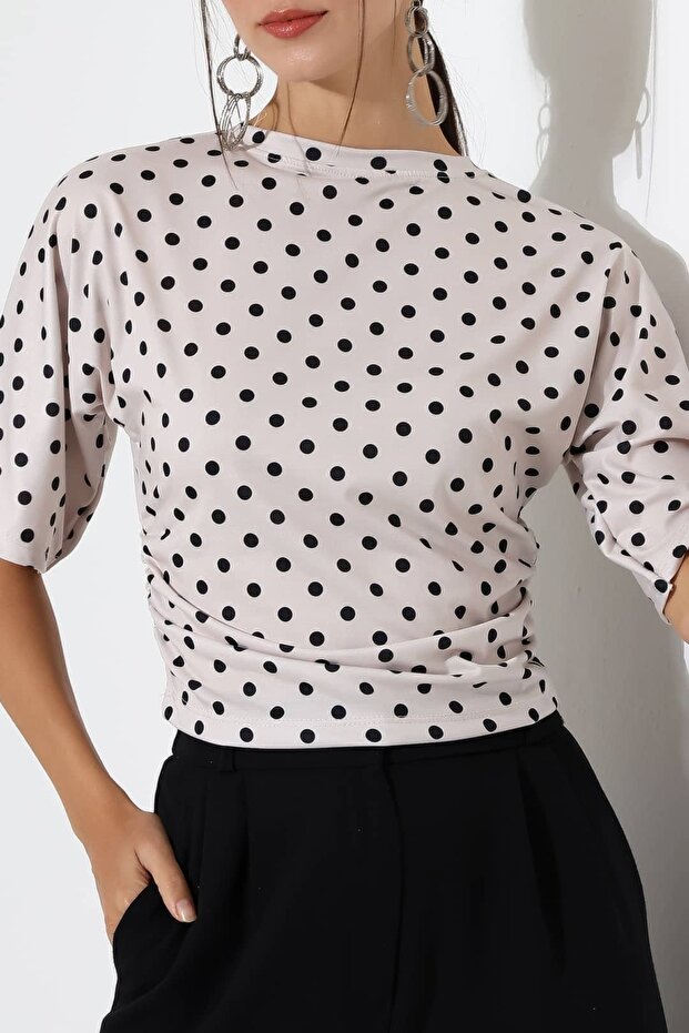 Women's Micro Digital Polka Dot Blouse